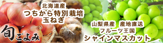 【旬ごよみ】山梨県産産地直送フルーツ王国シャインマスカット/北海道産つちから特別栽培玉ねぎ